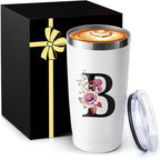 20 Oz Insulated Coffee Cup with Lid Car Tumbler Travel Mug Women Wife Girl Birthday Wedding Anniversary Her Unique Gift Over 15 16 18 19 20 21 25 30 40 50 55 60 65 70 Year Old Meaningful Custom Gifts