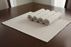 Urban Villa Two Tone Placemat Cotton Tablemat 14x20 (Set of 6) Beige