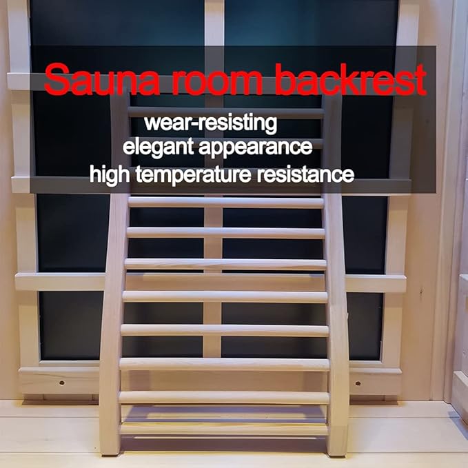 1 Pack Sauna Backrest Infrared Wooden Sauna, Traditional Sauna