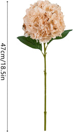 8pcs Fake Flowers Silk Hydrangea Artificial Flowers Bouquets Faux Hydrangea Stems for Home Table Centerpieces Wedding Party Decoration