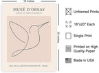 Poster Master Vintage Poster - Retro One Line Hummingbird Drawing Print - Bird Line Art - Minimal Gift for Him, Her, Animal Lover - Abstract Decor for Home, Office - 16x20 UNFRAMED Wall Art