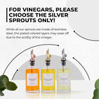 Molimoli Oil and Vinegar Dispenser with Metal Pour Spout, Weighted Pourer, Glass Bottle Dispenser for Kitchen, Olive Oil Cruet, Glass Olive Oil Bottle |350ml, Set of 2