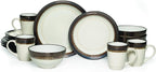 Gourmet Basics by Mikasa Bailey 16 Piece Dinnerware Set, Service for 4, Cream