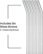 JoyJolt Star Wars Retro Vintage Collection 16.9oz Glass Tumblers - Featuring Darth Vader, R2D2, Yoda, Chewbacca, Red Leader, Jawa - Original Trilogy Drinkware, Set of 6 with Glass Straws