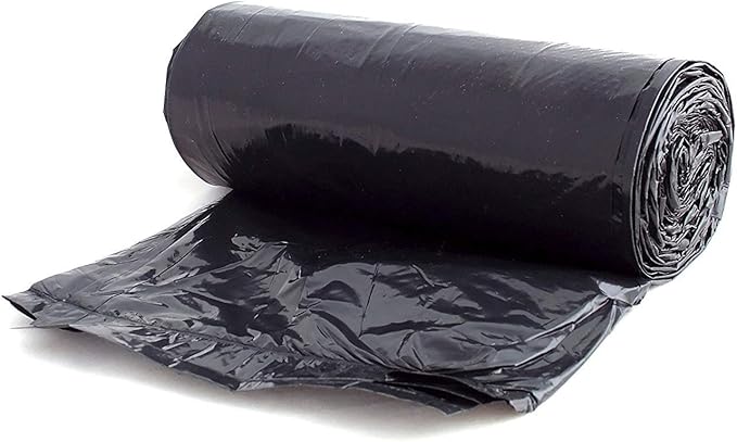 Aluf Plastics T-Tough Roll Pack Low Density Repro Blend Star Seal Coreless Rolls Bag, 45 Gallon Capacity, 46" Length x 40" Width, XXH Strength, Black (Pack of 400)