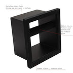 DIBTSA Espresso Coffee Ground Knock Box Chute, Built-in Desktop Waste Bucket, Stainless Steel Bottomless Knocking Residue Box (Rectangle)