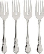 Oneida Silverware Set, Chateau Fine Flatware 4-Piece Salad Forks Set, Service For 4, 18/10 Stainless Steel Forks, Mirror Finish, Dishwasher Safe, Utensils, Metal Salad Fork (Silver, 4 Piece)