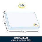 Delta Children Abby Convertible Crib 'N' Changer, Grey + Serta Perfect Slumber Dual Sided Recycled Fiber Core Crib and Toddler Mattress (Bundle)