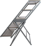 Origami Modern 2 in 1 Shelf to Table Style, Organizer Deco Rack Magically Turn to a Table/Desk in a Second,Fully Assembled, Platinum/Gray US Patent Pending (STT-PLAGRY)