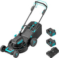 40V 21 inch Self-Propelled Lawn Mower Cordless, 3-in-1 Brushless Electric Lawn Mower with 6-Position Cutting Height Adjustment, 2 * 8.0Ah Battery & Dual Charger Included