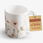 Maison d' Hermine Coffee Mug with Handles Tea Cups (15 Ounce, Pack of 1) | Fine Bone China Coffee Mugs for Hot Beverages Cappuccino Latte Home Hotel Spring Summer -Ice Florals - Romantic Morning