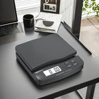 Amazon Basics Digital Postal Shipping Scale with Tare Function, AC Adapter, 65 lb Capacity, 0.1 oz Readability, LCD Display, Black