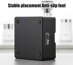 Bincoo Square Espresso knock Box 16cm /6.3 Inch Barista Style Coffee Knock Box for Grounds with Anti-Slip Base, Multi-functional Sturdy Espresso Dump Bin for Home/Office.. (black)