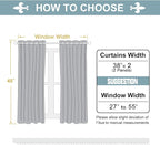 ChrisDowa Grommet Blackout Curtains for Bedroom and Living Room - 2 Panels Set Thermal Insulated Room Darkening Curtains (Royal Blue, 38W x 45L)