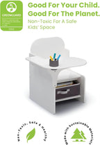 Delta Children MySize Chair Desk With Storage Bin, Bianca White