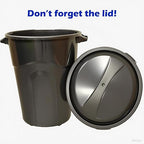 32 Gallon Heavy Duty Plastic Outdoor Trash Can with Lid, Lock & Easy-Carry Handles – Suitable for Indoor/Outdoor, Kitchen, Yard, Garage & Office