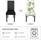 Gibelle Dining Room Chair Covers Set of 4, Soft Stretch Kitchen Chair Covers Slipcover Protector, Removable Washable Geometric Parson Chair Covers 4 Pack, Sage Green