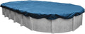 Robelle 12 x 21 ft Blue Winter Oval Pool Cover for Above Ground Pools, 4 ft Overlap (16 x 25 ft Cover Size), Solid 7 x 7 Scrim, 2.2 oz/yd2, 8-Year Warranty, Style: 461221-4K
