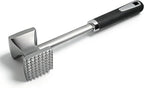 Aluminum Meat Tenderizer Hammer, Dual-Sided Meat Mallet with Grip | Dual-sided aluminum meat tenderizer with textured and smooth sides for tenderizing, flattening, and crushing meats and foods