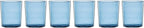 Oneida Stackables Tall Blue Glass Tumblers, 14oz, Set of 6 | dishwasher safe | vibrant blue hue, stackable design | everyday glassware | 4 inch, .oz, gift for women
