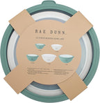 Rae Dunn Mixing Bowls with Lids - 10 Piece Plastic Nesting Bowls Set includes 5 Prep Bowls and 5 Lids (Sage)