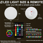 16-inch LED Globe Orb Light, Rechargeable Glowing Ball Light w/Remote, Dimmable RGB Color Changing Glowing Orb for Kid Adult, Waterproof Light Up Ball Night Light Mood Lamp for Home Garden Patio Party
