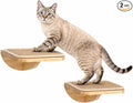 Wall Mounted Cat Steps 2 Pack – Square Wood Cats Shelves with Sisal Mat for Climbing, Jumping & Resting