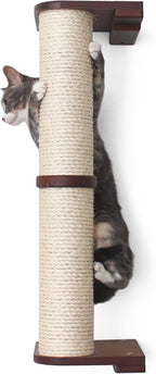 Catastrophic Creations Cat Scratching Post – 2-Tier Cat Wall Scratcher - Bamboo and Sisal Cat Scratcher Post – Durable Cat Scratching Posts for Indoor Cats – Modern Cat Furniture
