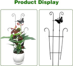 23 Inch Plant Trellis for Potted Plants, Sturdy Metal Houseplant Trellis for Climbing Plants Indoor Outdoor, Rust-Resistant Plant Support for Monstera Pothos Ivy, 2 Pack (2, 23inch)