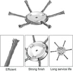 3 Pcs Steel Wire Grass Trimmer Head, String Trimmer Replacement Head, 6 Inches Universal Steel Wire Weed Trimmer Head for Electric Battery Powered Cordless String Trimmer (3, Silver)