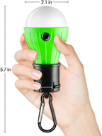 FLY2SKY Portable LED Gear Camping Lights with Clip Hook Emergency Light | Battery Powered LED Tent Lights Bulbs Outdoor Camping Essentials for Hiking Backpacking Hurricane Power Outage Emergency Gear