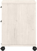 Bush Furniture Key West 2-Drawer Mobile File Cabinet, Letter/Legal, Linen White Oak, 15.75-Inch (KWF116LW-03)
