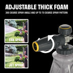 ACTIVE Premium Short Pressure Washer Gun with Swivel + Premium Foam Cannon for All types of Pressure Washers