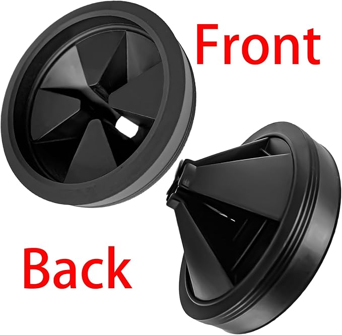 3 1/8 Inch Garbage Disposal Sink Baffle Splash Guard, Quiet Collar, Black Rubber, Perfect Fit for Insinkerator, Moen, Waste King, GE Disposer