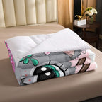 Erosebridal Cartoon Koala Comforter Set Twin Size, Cute Koala Bedding Set, Cherry Blossom Rose Quilted Duvet for Kids Baby Toddler, Nursery Quilt Set, Butterfly Branch Leaves Duvet Set