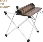 Grope Portable Camping Table,Aluminum Folding Beach Table (Coffee-S) | Portable & Easy to Carry, With Carry Bag for Camping, Prefect for Outdoor, Picnic, BBQ, Cooking, Festival, Beach, Home Use