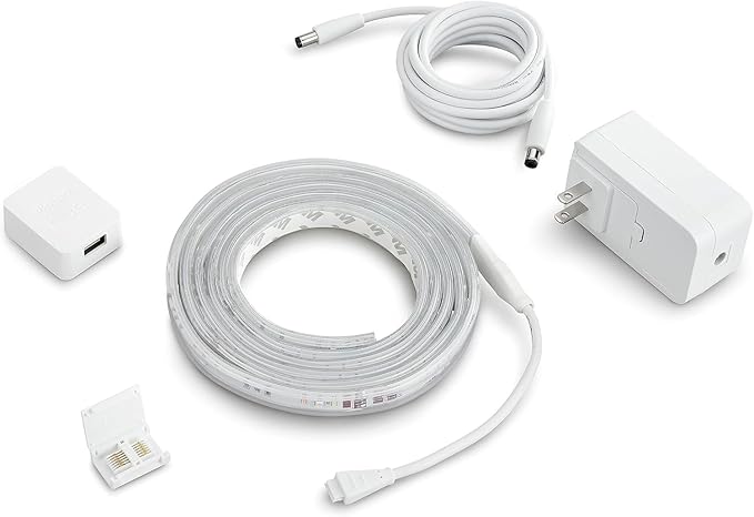 Philips Hue Indoor 6-Foot Smart LED Light Strip Plus Base Kit - Color-Changing Single Color Effect - 1 Pack - Control with Hue App - Works with Alexa, Google Assistant and Apple HomeKit