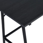 FurnitureR Home Office Computer Desk, Compact Writing Desk Study Desk with Metal Frame for Apartment, Dorm, Bedroom, Small Space (39.4 Inch, Black)
