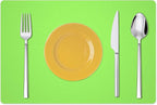 Silicone Placemats, Food-Grade Non-Slip Waterproof, Dining, Stain Resistant, Countertop Protector, Kitchen Counter Mat, Heat Resistant, Baking mat Dishwasher Safe (23.6"×15.7"-1pack, Green)