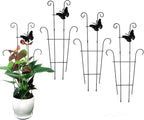 23 Inch Plant Trellis for Potted Plants, Sturdy Metal Houseplant Trellis for Climbing Plants Indoor Outdoor, Rust-Resistant Plant Support for Monstera Pothos Ivy, 4 Pack (4, 23inch)