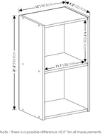 Furinno Luder Bookcase / Book / Storage, 2-Tier Cube, Green/White