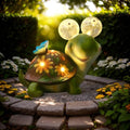 ASTRAEUS Solar Turtle Statue Garden Light Figurine Outdoor Decor with 5 LED Lights Lawn Decor Statue Unique Christmas Birthdays Housewarming Gift for Patio, Balcony, Yard
