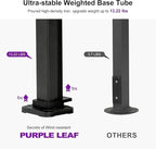 PURPLE LEAF 11' X 15' Rectangle Patio Umbrella Large Outdoor Aluminum Offset Umbrella with 360° Rotation Cantilever Umbrella with Base Included for Garden Deck Backyard Pool Beige
