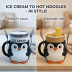 Ice Cream Pint Holder – Fits Standard Pints – Dual Spoon Sockets – Keeps Hands Warm – Fun Unique Designs with Vibrant Colors – Reusable Ice Cream Sleeve - Ramen Noodle Holder (Ghost)