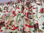 Vintage Kitchen Valance Topper Window Curtain Treatment 42W x 14L, 100% Cotton, Rod Pocket