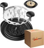 Chicken Shredder Tool Twist, Large Manual Meat Grinder Machine for Chicken & Beef, Strong Anti-Slip Base, Ergonomic Handle, BPA Free, Dishwasher-Safe (Black)