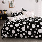 White Polka Dots Comforter Full Black White Dots Print Reversible Gingham Full Bedding Comforter Set Boys Girls Black White Bed Sets Soft 3Pcs Full Comforter Sets