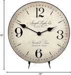 The Big Clock Store Boston Standard Wall Clock | Handcrafted in USA | Silent Non-Ticking Mechanism | Beautiful Color | Rustic Decor for Living Room | Battery Operated (12-Inch)