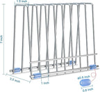Reusable Storage Bags Rack, Drying Rack for Storage Bags, Stainless Stand for Reusable Freezer Containers & Vacuum Sealer Bags , File Organizer Desktop Storage, Kitchen Storage & Organization (Silver)