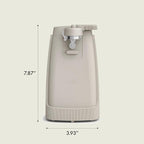 bella Electric Can Opener and Knife Sharpener, Removable Cutting Lever, Cord Storage, Stainless Steel Blade, Oatmilk